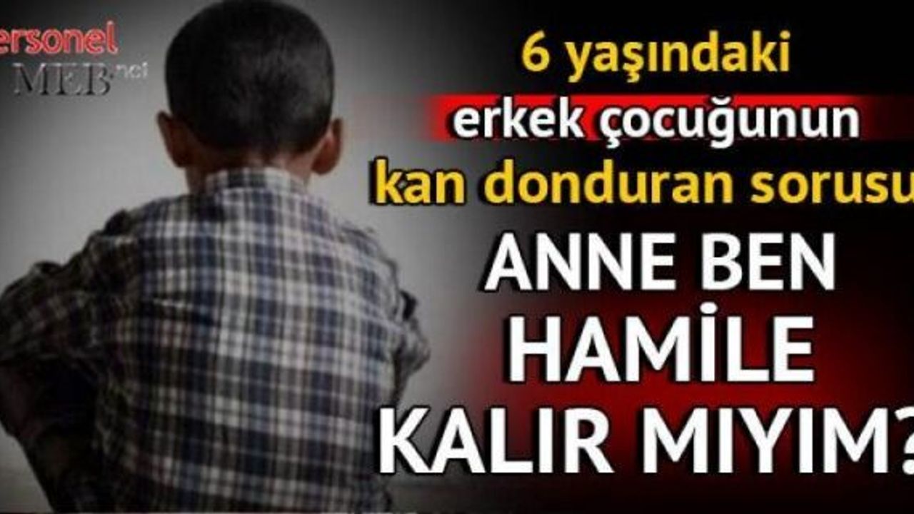6 yaşında çocuk "Hamile kalır mıyım?" diye sorunca cinsel istismar ortaya çıktı