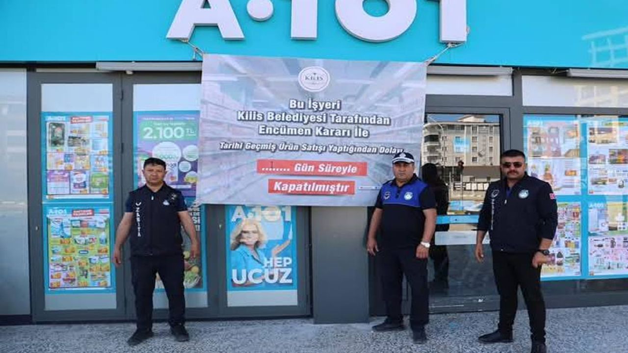 Kilis’te son kullanma tarihi geçmiş ürün satan market mühürlendi