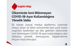 Sağlık Bakanlığından 'ismi bilinmeyen Covid-19 aşısı' iddialarına ilişkin açıklama