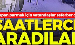 Kopan parmak için vatandaşlar seferber oldu, saatlerce aradılar