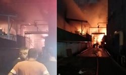 Tuzla'da madeni yağ fabrikasında yangın çıktı