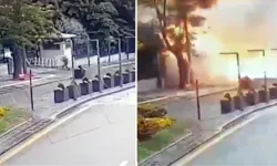 Ankara'daki saldırı girişiminde teröristin kendini patlattığı an saniye saniye kameralara yansıdı