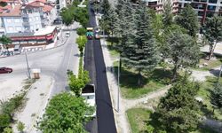 Isparta Gölcük Caddesi asfaltlanıyor