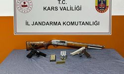 Kars’ta yasa dışı ruhsatsız silahlar ele geçirildi