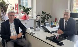 Başkan Şentürk Özyılmaz’dan Halkbank Kars Şubesi Müdürü Fatih Yeğin’e ziyaret