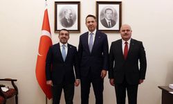 Enerji ve Tabii Kaynaklar Bakanı Alparslan Bayraktar’a Kars Milletvekili Çalkın ve İl Başkanı Sancar'dan ziyaret