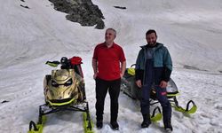 Rize’de haziran ayında kar keyfi
