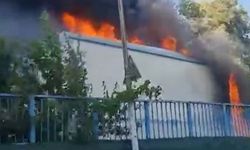 Pendik'te İSKİ'ye ait arıtma tesisinde yangın