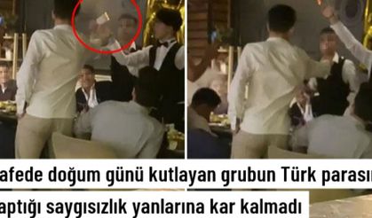Doğum günü kutlaması yapan yabancı uyruklu grup 100 TL yaktı