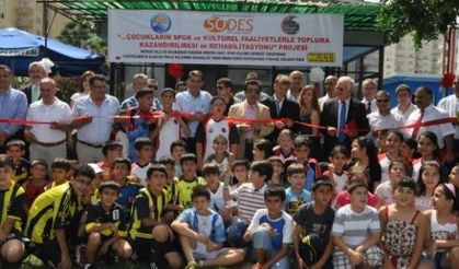 Çocuklara Sodes Desteğiyle Spor Tesisi Açıldı 
