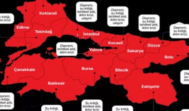 Marmara'nın risk haritası çıkarıldı! Durum vahim: İstanbul Kocaeli Sakarya Çanakkale...