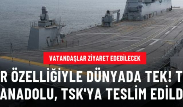 Son Dakika! Dünyanın ilk SİHA gemisi TCG Anadolu, TSK'ya teslim edildi