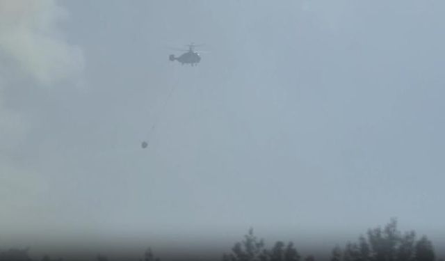 İzmir'de Orman Yangınına Müdahale Eden Helikopter Düştü!