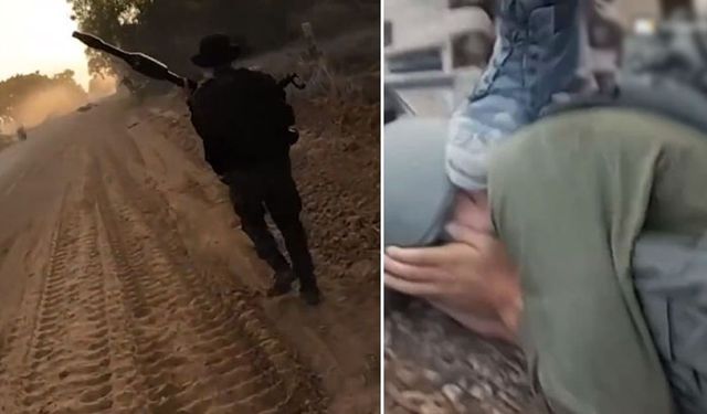 Kassam Tugayları'nın, İsrail askerlerini esir aldığı görüntüler ortaya çıktı