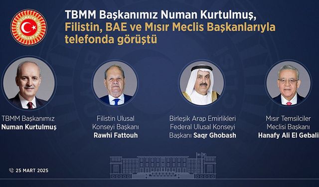 Numan KURTULMUŞ'tan Filistin için telefon diplomasisi