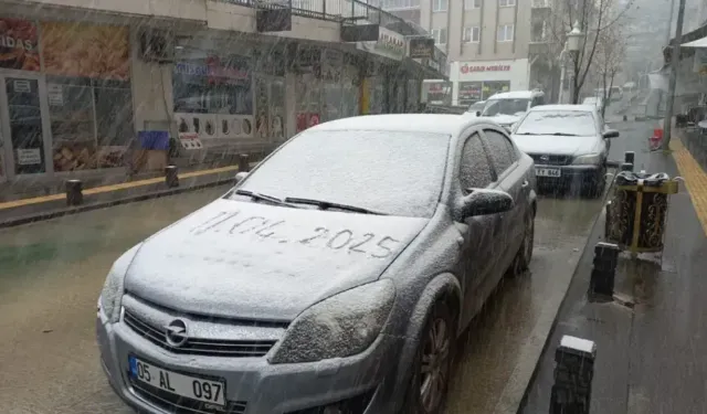 Amasya’da nisan ortasında kar etkili oldu