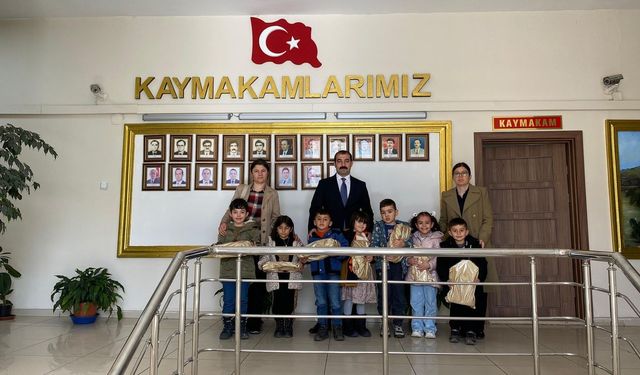 Anaokulu öğrencilerinden kaymakamlık ziyareti