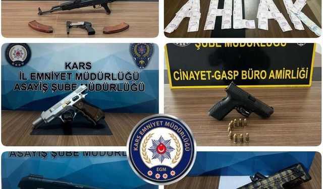 Kars'ta 1 aylık suçlularla mücadele verileri açıklandı
