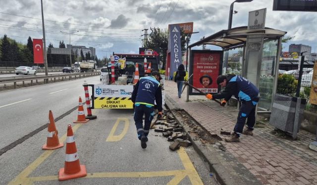Kocaeli Büyükşehir’den yaya yollarına konforlu dokunuş