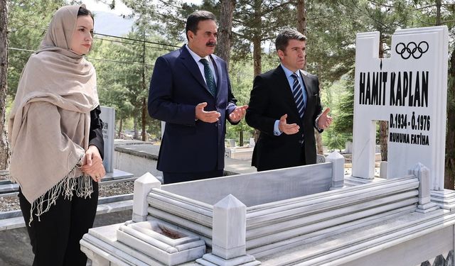 Amasya protokolünden Milli güreşçi Hamit Kaplan’a vefa ziyareti