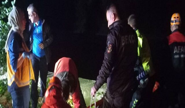 Espiye Soğukpınar'da araç dereye uçtu: 1 ölü