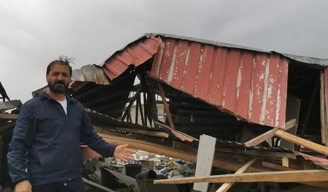 Gazeteci Rıdvan Can’ın evi fırtınada ağır hasar aldı