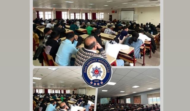 Kars Emniyeti’nden üniversite öğrencilerine uyuşturucuyla mücadele eğitimi