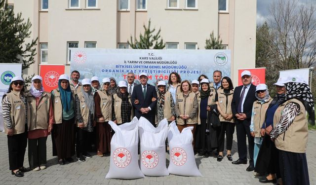 Kars'ta Organik Kaz Yetiştiriciliği Projesi başlatıldı
