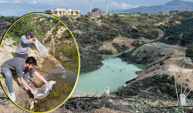 MAKÜ'de ekolojik yaşam alanındaki gölete bin balık bırakıldı