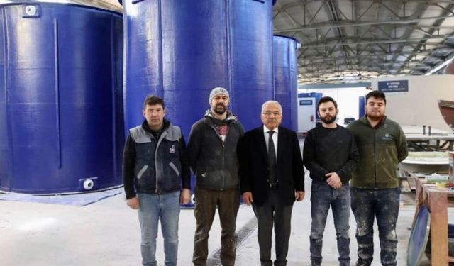 Ordu Büyükşehir'in ürettiği su depoları kırsal mahalelerde yerini alıyor