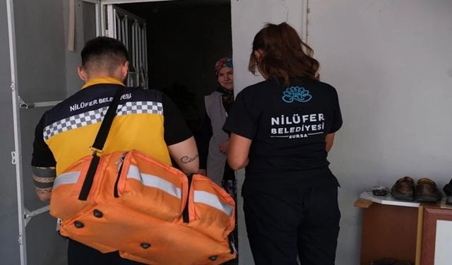 Bursa Nilüfer'de ihtiyaç sahiplerine evde sağlık hizmeti