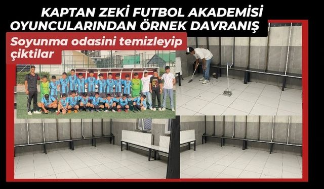 Kaptan Zeki Futbol Akademisi oyuncularından örnek davranış