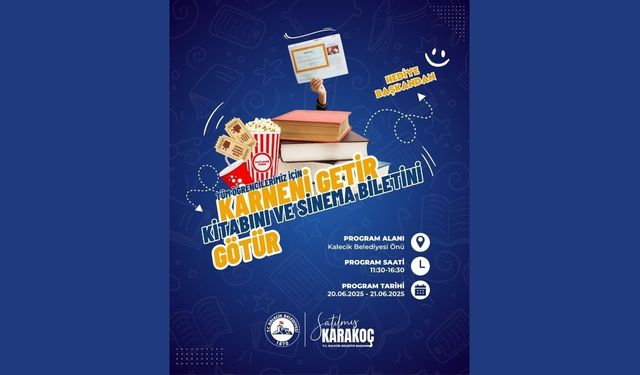 Karneni getir, kitabını ve sinema biletini götür etkinliği Kalecik’te yoğun ilgi gördü