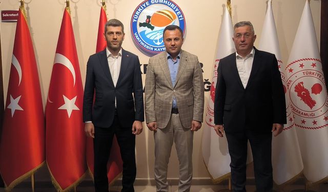 MEB Bakan Danışmanı Alp’den Kaymakam Dr. Uzan’a ziyaret