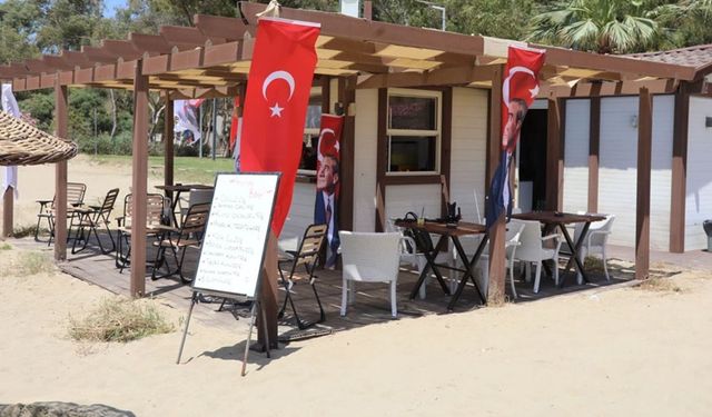 Pamucak Sahili’nde Festival Büfe hizmete girdi