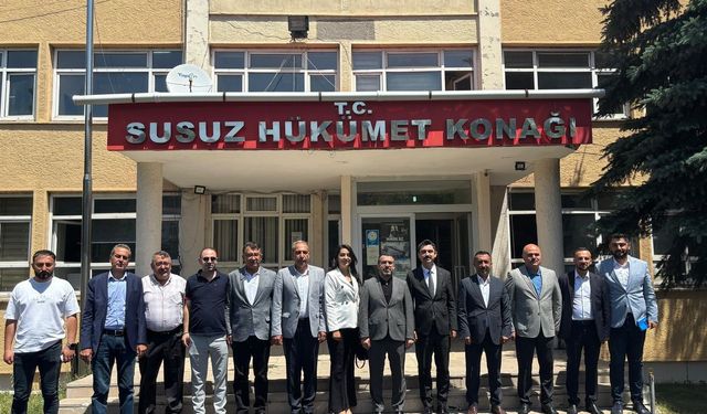 AK Parti Kars Milletvekili Adem Çalkın'dan Susuz Kaymakamı Muhammed Emin Tutal’a hayırlı olsun ziyareti