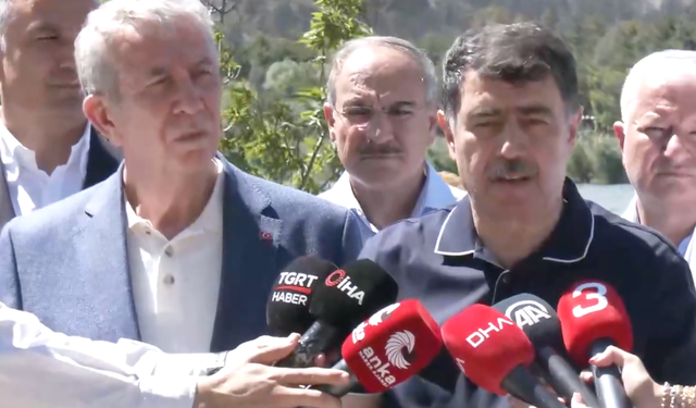 Eymir Gölü çevresindeki yangına 6 helikopter ve 4 uçakla müdahale ediliyor