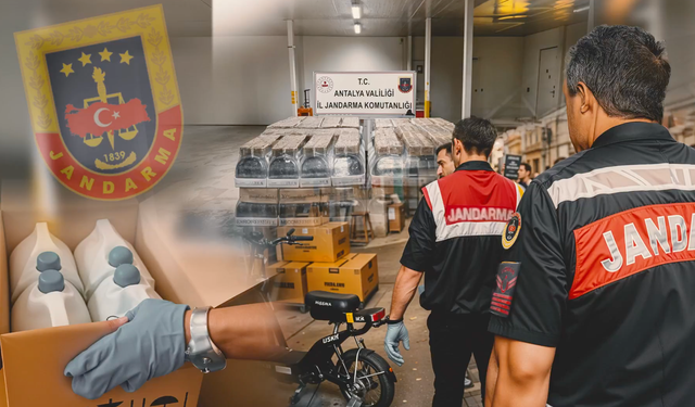 Antalya’da 119 bin 500 litre sahte alkol ele geçirildi