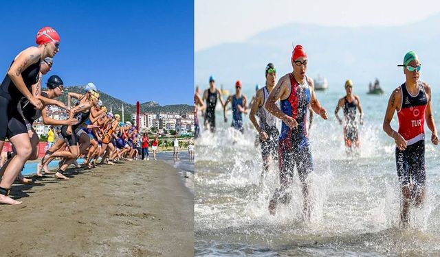 Eğirdir’de nefes kesen triatlon heyecanı