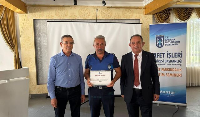 Güdül’de belediye personeline afet ve yangın eğitimi