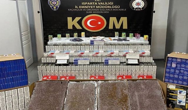 Isparta'da kaçakçılık oprasyonu