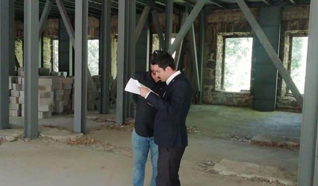 Kaymakam Muhammed Emin Tutal, Yeni Hükümet Konağı restorasyon projesini yerinde inceledi