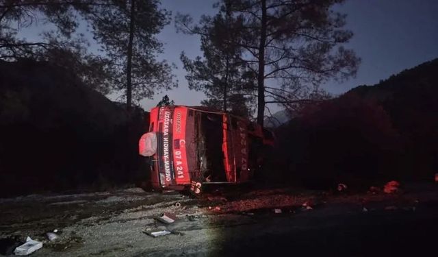 Serik Orman İşletme Müdürlüğü'ne bağlı arazöz kaza yaptı: 2 personel yaralı