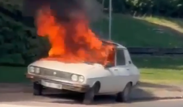 TBMM önünde araç yangını: Şahıs gözaltında, soruşturma başlatıldı