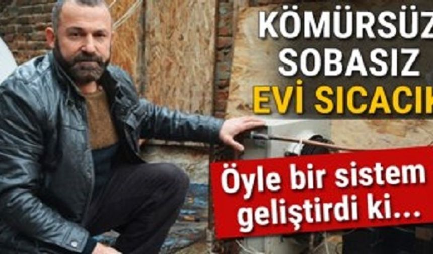 Ayancık ilçesinde kalorifer ve güneş enerjisi paneli ustası Cengiz Uğurluel, buzdolabı motoruyla evi ısıtan bir sistem geliştirdi.