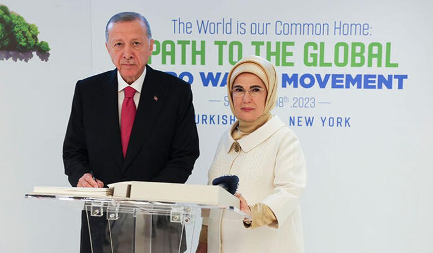 Cumhurbaşkanı Erdoğan New York'ta, Küresel Sıfır Atık İyi Niyet Beyanına ilk imzayı attı