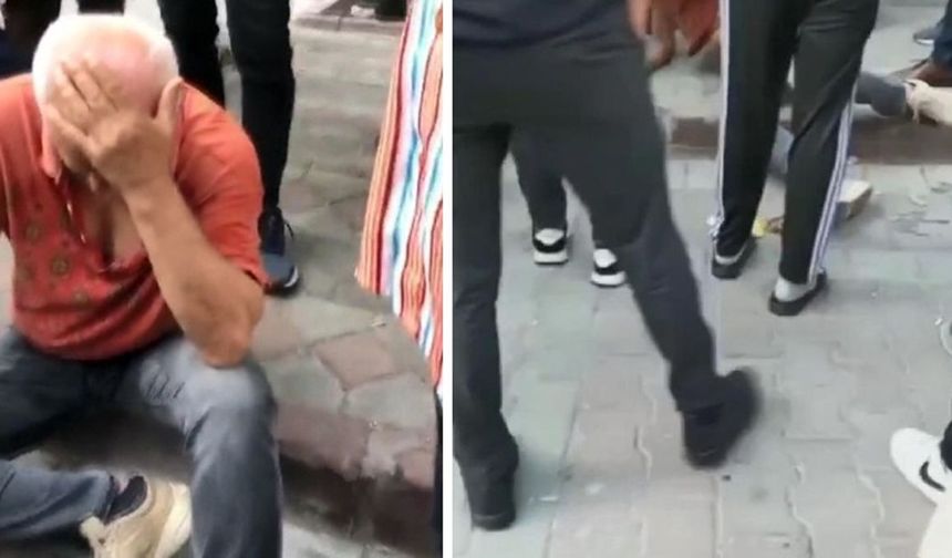 Yolda yürüyen kadının gizlice fotoğraflarını çeken sapığa meydan dayağı