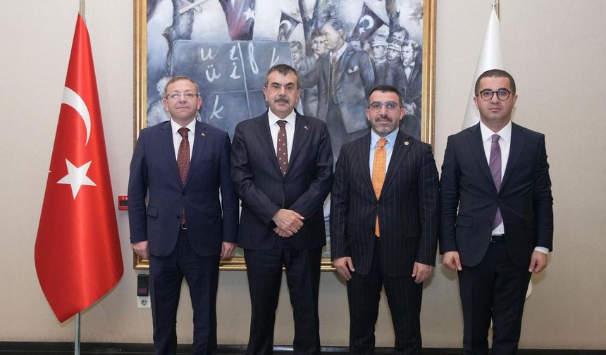 Vali Polat ve Milletvekili Çalkın'dan Milli Eğitim Bakanı Tekin'e ziyaret
