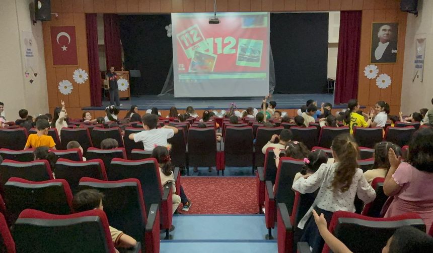 112 Acil Çağrı Merkezinden ilkokul öğrencilerine farkındalık eğitimi