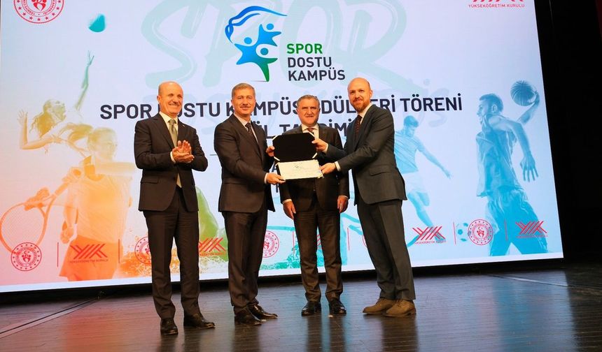 Ağrı İbrahim Çeçen Üniversitesi'ne "Spor Dostu Kampüs" ödülü verildi